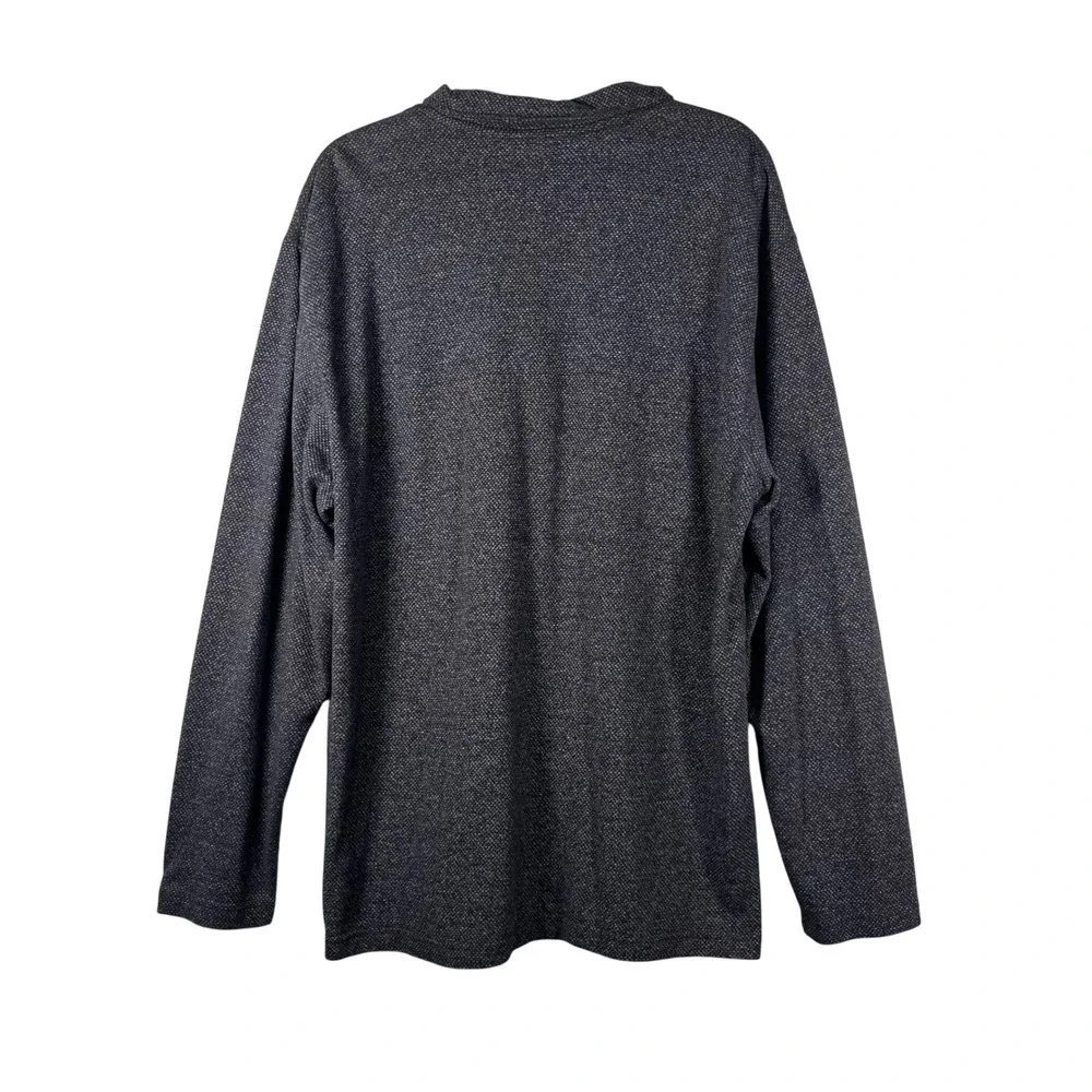 Claiborne Quarter Zip Pullover Mens Gray Textured‎ Long Sleeve XXL